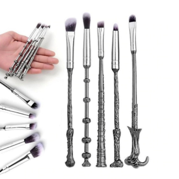 Makeup New 5pc Harry Potter Wand Makeup Brush Set Wpouch Poshmark
